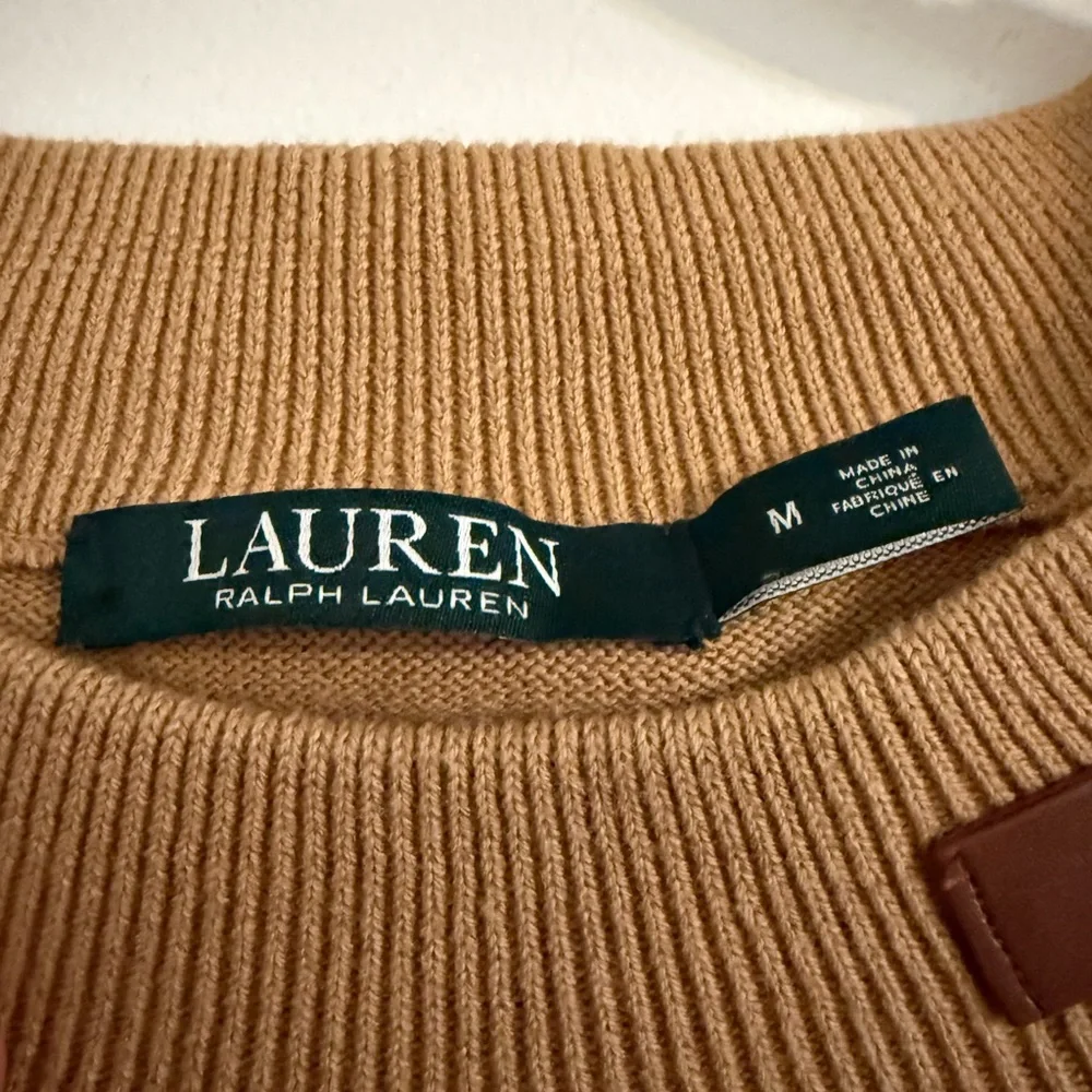 Women's Tan Sweater with Buckle Detail